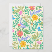 Honey Bee, Ladybug, Butterfly, Dragonfly & Blume Einladung (Rückseite)