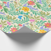 Honey Bee, Ladybug, Butterfly, Dragonfly & Blume Geschenkpapier (Ecke)