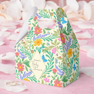 Honey Bee, Ladybug, Butterfly, Dragonfly & Blume Geschenkschachtel