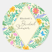 Honey Bee, Ladybug, Butterfly, Dragonfly & Blume Runder Aufkleber (Vorderseite)