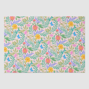 Honey Bee, Ladybug, Butterfly, Dragonfly & Blume Seidenpapier
