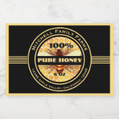 Honey Bee Lebensmitteletikett (Einzelnes Label)