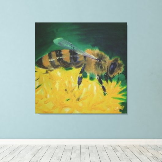 Honey Bee Leinwanddruck (Insitu (Holzboden))