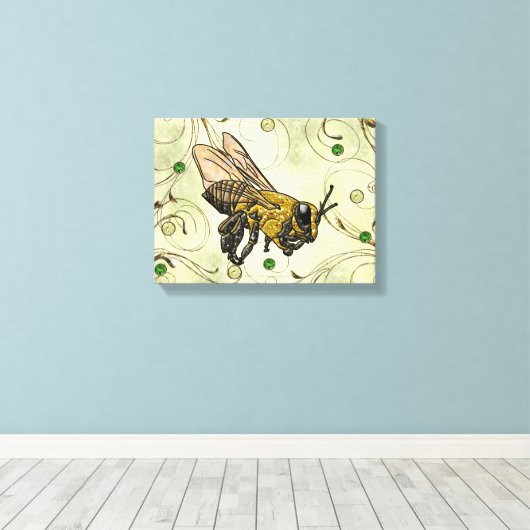 Honey Bee Leinwanddruck (Insitu (Holzboden))