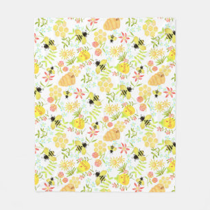 Honey Bee Lila Fleecedecke