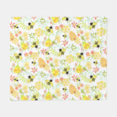 Honey Bee Lila Fleecedecke (Vorderseite (Horizontal))