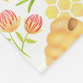 Honey Bee Lila Fleecedecke (Ecke)