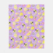 Honey Bee Lila Fleecedecke (Vorderseite)