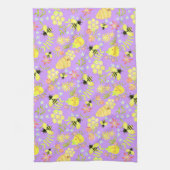 Honey Bee Lila Geschirrtuch (Vertikal)