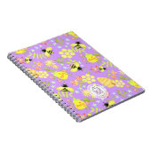 Honey Bee Lila Notizblock (Rechte Seite)