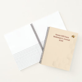 Honey Bee Logo Beekeeper's Journal Notizblock