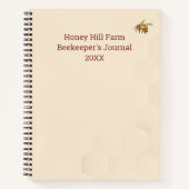 Honey Bee Logo Beekeeper's Journal Notizblock (Vorderseite)