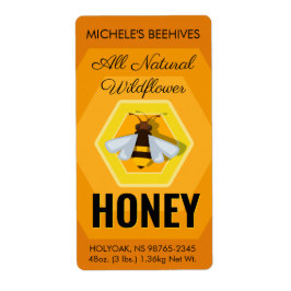 Honey Bee Logo Golden Wildflower