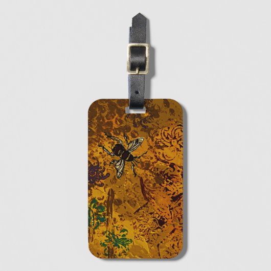 Honey Bee Luggage Tag Gepäckanhänger (Vorderseite Vertikal)