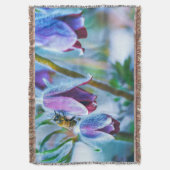 Honey Bee Magenta Blume Springtime farbenfroh Decke (Vorderseite Vertikal)