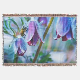 Honey Bee Magenta Blume Springtime farbenfroh Decke