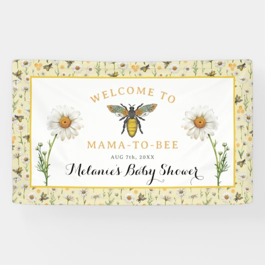 Honey Bee Mama to Bee Baby Dusche Begrüßungszeiche Banner (Horizontal)