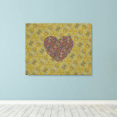 Honey Bee Marrakesh Heart Leinwanddruck (Insitu (Holzboden))