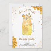 Honey Bee Milkshake Neutral Baby Shower Einladung (Vorderseite)