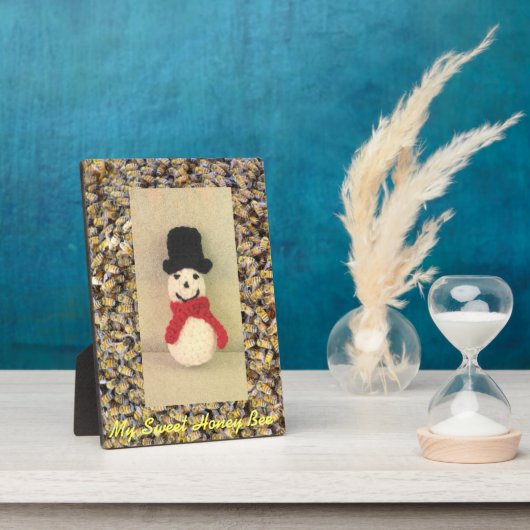 Honey Bee Mine Foto Plaque w Easel Fotoplatte (Seite)