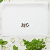 Honey Bee Mit Monogramm Kitchtuch Handtuch (Gefaltet)