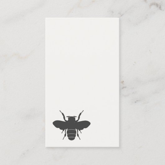Honey Bee Modern Minimalistisch Business Card Visitenkarte (Vorderseite)
