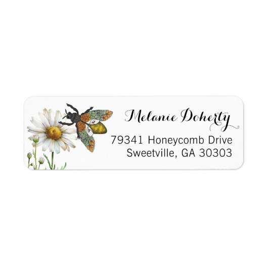 Honey Bee Mommy to Bee Address Label | Hummel B (Vorne)