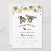 Honey Bee Mommy to Bee Twins Baby Shower Einladung (Vorderseite)