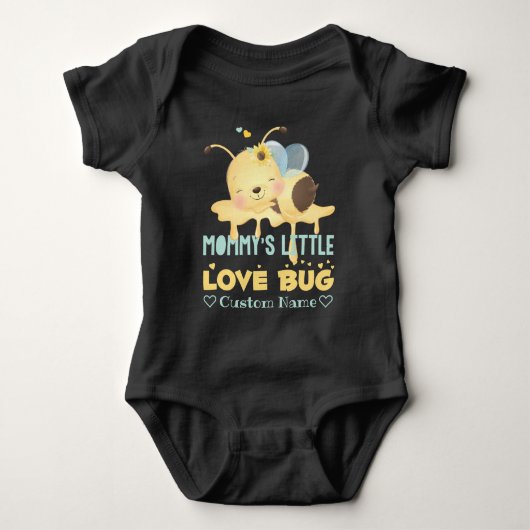 Honey Bee Mommy's Little Liebe Bug Baby Strampler (Vorderseite)