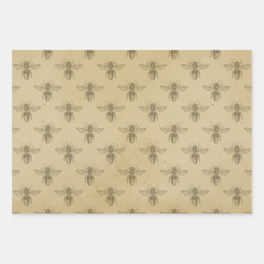 Honey Bee & Mystic Rose Geschenkpapier Set (Vorderseite)