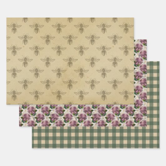 Honey Bee & Mystic Rose Geschenkpapier Set (Set)