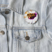 Honey Bee on African Daisy Acrylic Art Button (Beispiel)