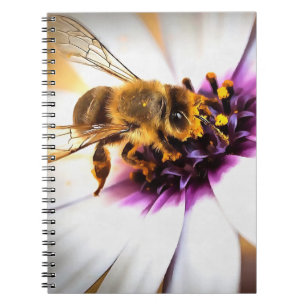 Honey Bee on African Daisy Acrylic Art Notizblock