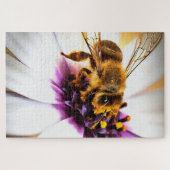 Honey Bee on African Daisy Acrylic Art Puzzle (Horizontal)