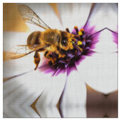 Honey Bee on African Daisy Acrylic Art Stoff (Nahaufnahme)