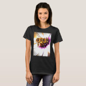 Honey Bee on African Daisy Acrylic Art T-Shirt (Vorne ganz)