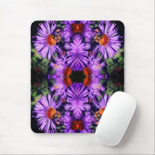 Honey Bee On Lila Aster Blume Abstrakt Mousepad (Mit Mouse)