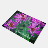 Honey Bee On New England Aster Blume Personalisier Fußmatte (Schrägansicht)