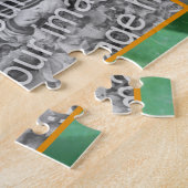 Honey Bee On Pink Aster Blume Fügen Sie Ihr Foto Puzzle (Seite)