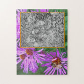 Honey Bee On Pink Aster Blume Fügen Sie Ihr Foto Puzzle (Vertikal)