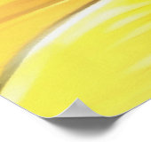 Honey Bee on Sunflower Niedliche Naive Art Poster (Ecke)