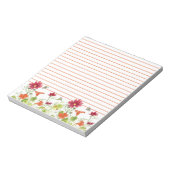 Honey Bee Orange Nasturtium Cosmos Lined Notizblock (Rotiert)