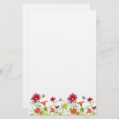 Honey Bee Orange Nasturtium Rote Blume Briefpapier (Vorne/Hinten)