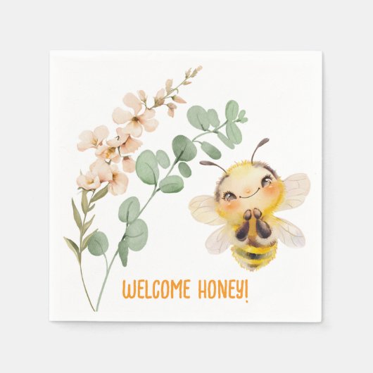Honey Bee Paper Napkin Serviette (Vorderseite)