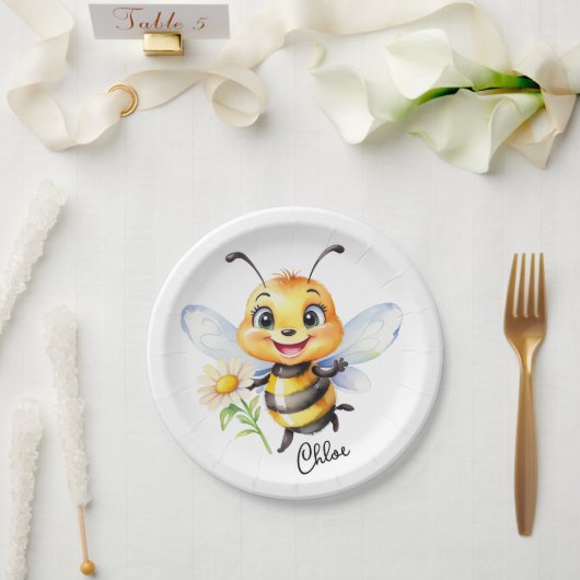Honey Bee Pappteller (Hochzeit)
