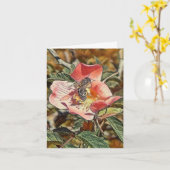 Honey Bee Pastel Art Grußkarte Karte (Gelbe Blume)