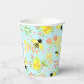 Honey Bee Pastel Blue Pappbecher (Links)