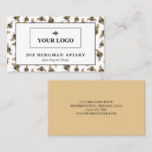 Honey Bee Pattern Ihr Apiary Logo Visitenkarte (Vorne/Hinten)