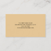 Honey Bee Pattern Ihr Apiary Logo Visitenkarte (Rückseite)