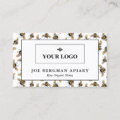 Honey Bee Pattern Ihr Apiary Logo Visitenkarte (Vorderseite)